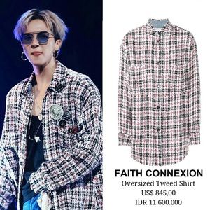 Faith Connexion Oversized Tweed Over Shirt Jacket